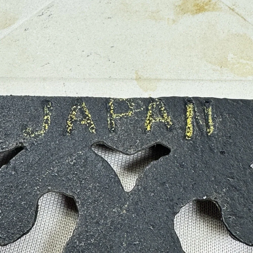 Vintage Tile Cast Iron Trivet San Francisco SNCO Japan Cable Car Chinatown 9.25